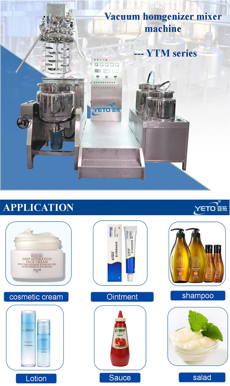 50L Cosmetics Vacuum Homogenizing Emulsifier Face Cream Lotion Mixing Machine Price 10% off